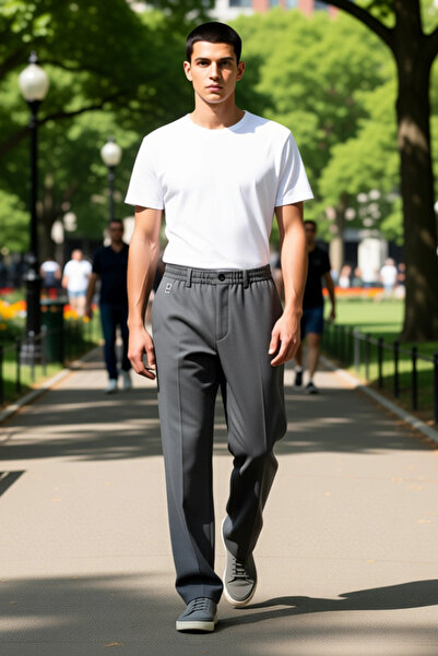 PayBuy Men's Fashion Loose Wide Leg Pants Casual for Daily Wear Weekend Summer