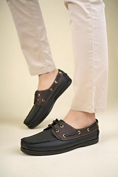 Liarca All Genuine Leather Guaranteed Comfortable Casual Loafer Boat Style Comfortable Men's Orthopedic Sole Shoes