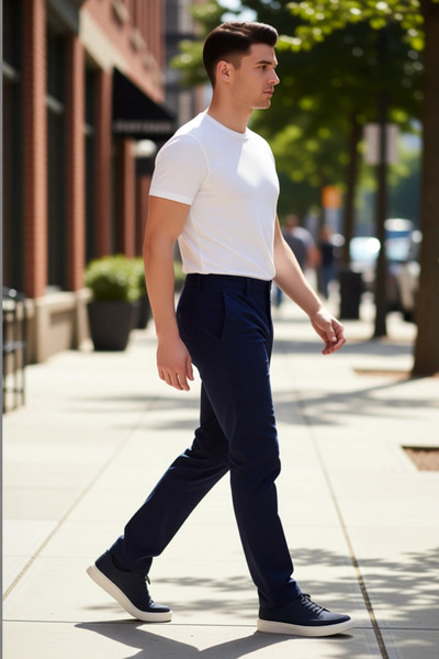 PayBuy Men's Fashion Pipe Leg Chino Pants Cotton Casual Style Modern Design Summer