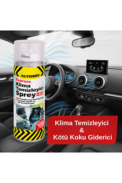 Automix Klima Temizleyici Sprey 200 ml – Araç İçi Kötü Koku ve Bakteri Gideri...