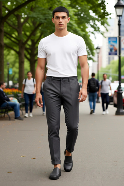 PayBuy Ανδρικό παντελόνι με λεπτή εφαρμογή, ιδανική επιλογή για καλοκαιρινή καθημερινή χρήση