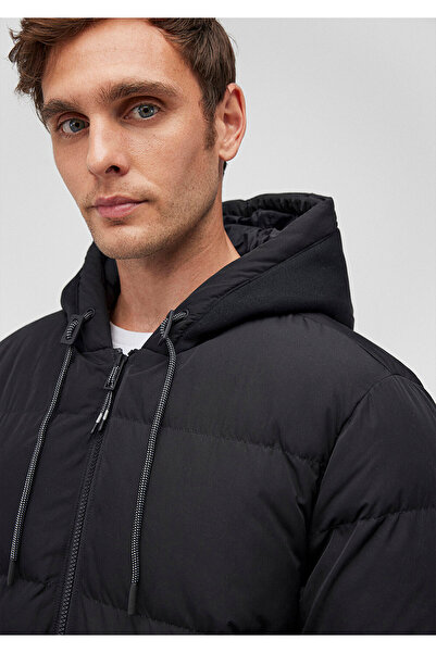 Mavi Black Puffer Jacket with Hood - 0110349 -900