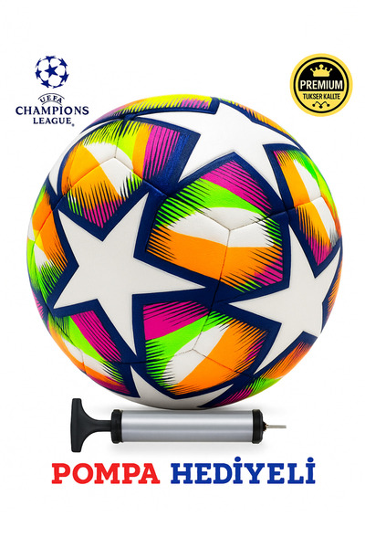 İMVULA Futbol Topu Pro Şampiyonlar Ligi Pompa Hediyeli Renkli