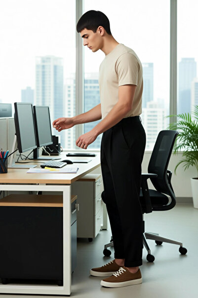 PayBuy Men's Fashion Slim Fit Pipe Leg Trousers Ideal Choice for Daily Wear Summer