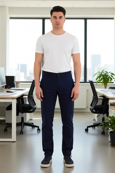 PayBuy Men's Fashion Pipe Leg Chino Pants Cotton Casual Style Modern Design Summer