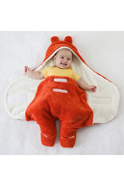 Owli Baby Winter Outer Swaddle Blanket 0-6 Months-orange