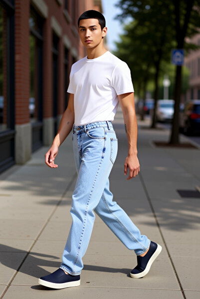 PayBuy Ανδρική μόδα Regular Fit Τζιν Παντελόνι Βαμβακερό ύφασμα τζιν Casual σ...