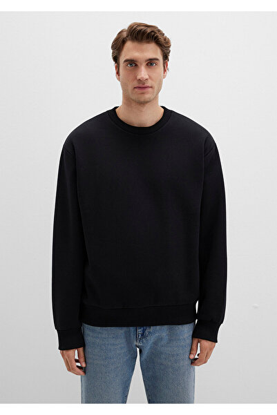 Mavi Black Crew Neck Sweatshirt - Basic Model 0S10276-900
