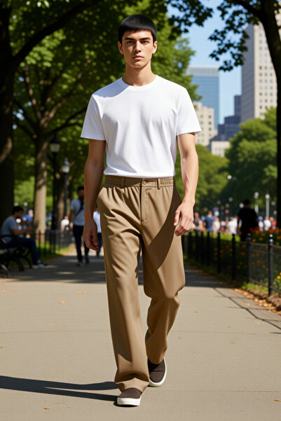 PayBuy Men's Fashion Loose Wide Leg Pants Casual for Daily Wear Weekend Summer