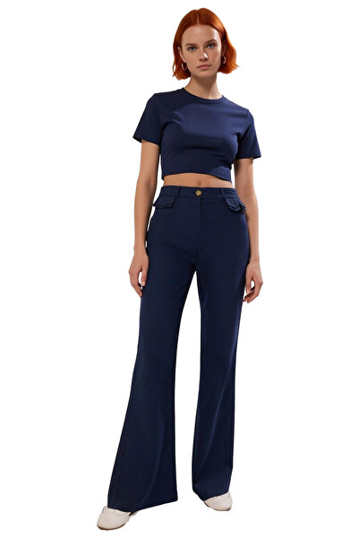 PayBuy Women's Fashion High Waist Wide Leg Bootcut Trousers Cotton Daily Use Summer