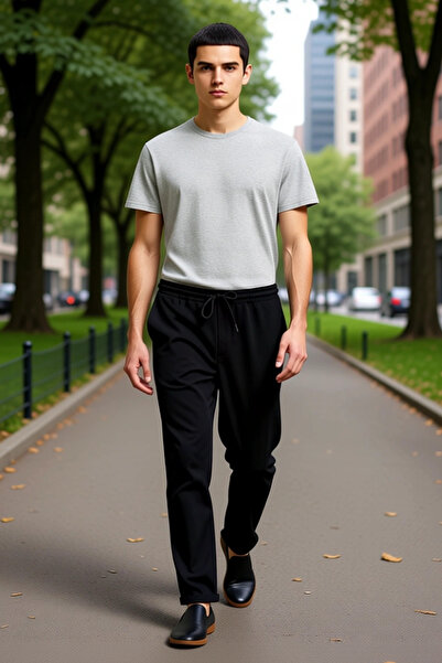 PayBuy Men's Fashion Slim Fit Narrow Leg Woven Pants Thin Fabric for Daily Wear Summer