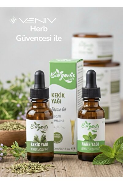 Veniv Herb %100 Doğal Nane & Kekik Yağı 20 ml x 2 Adet