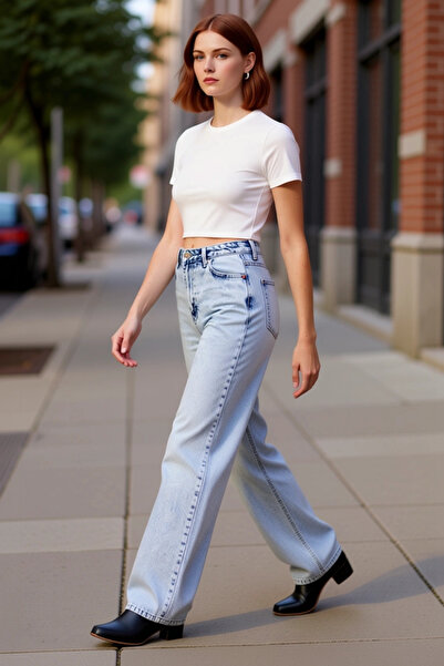 PayBuy Women's Fashion High Waist Wide Leg Cotton Pants for Daily Combinations Seasonal Use