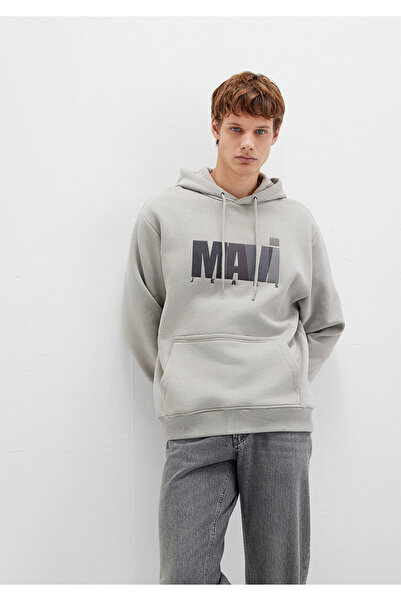 Mavi Jeans Logo Printed Gray Sweatshirt 0S10199-70093