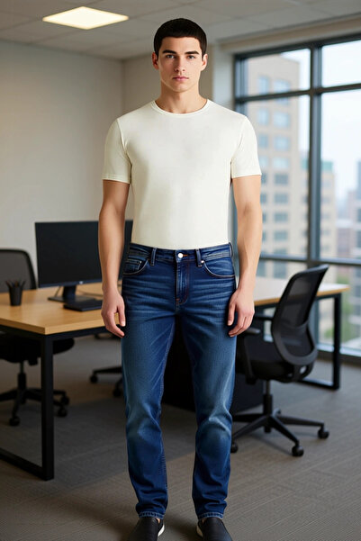 PayBuy Men's Fashion Skinny Slim Fit Jeans Denim Pants Comfort Woven Daily Use Durable Material