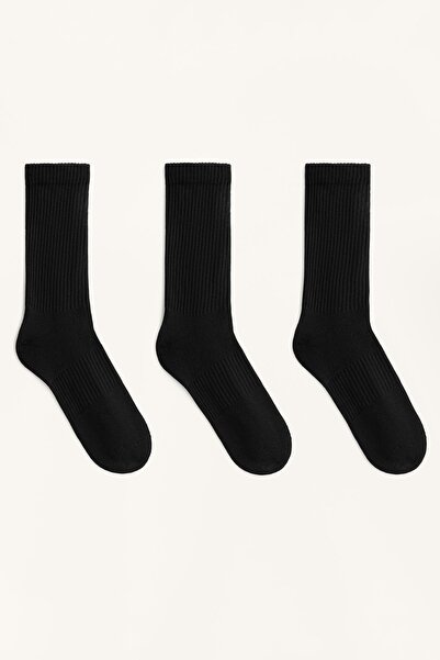 Oysho 3 pairs of cotton blend classic sports socks