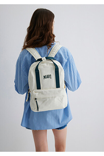 Mavi Logo Printed White Backpack 1912481 -34523