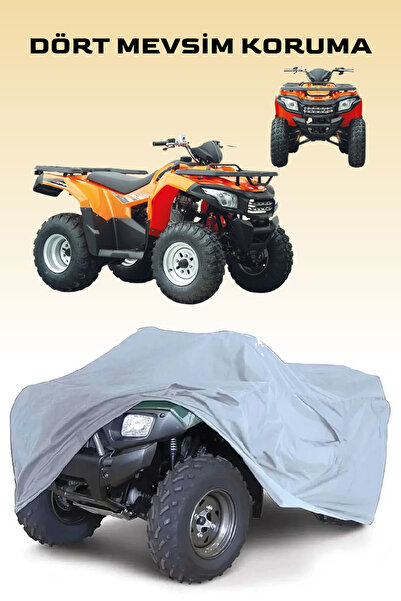 Breen Kuba Vip Track 250 ile uyumlu Atv Branda, Gri, Güvenli, Su Geçirmez Day...