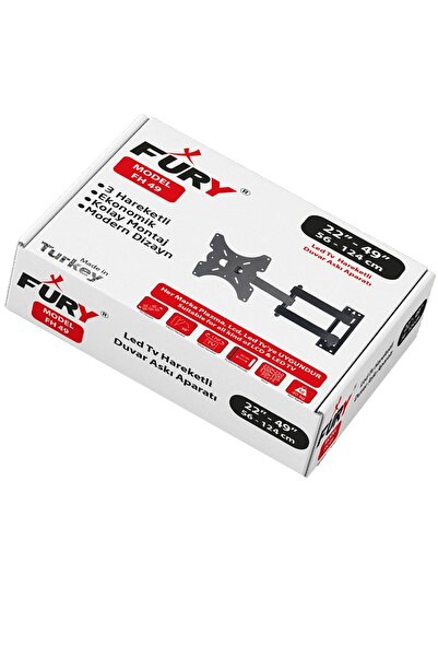 FURY Hareketli Lcd Led Televizyon Duvar Asma Aparatı 22- 32"ınch ( 56 - 82 Ekran Arası) Tv Askı Apar