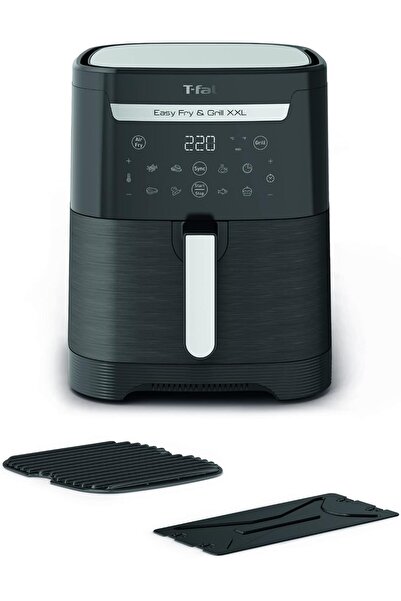 TEFAL 2'si 1 Arada Fritöz & Izgara Yağsız Airfryer, Xxl 6.5 Litre Geniş Kapasite, Çift Bölme Aparatlı