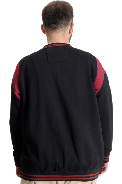 ModeXL Men's College Coat - Plus Size, Black, Nothing 23630