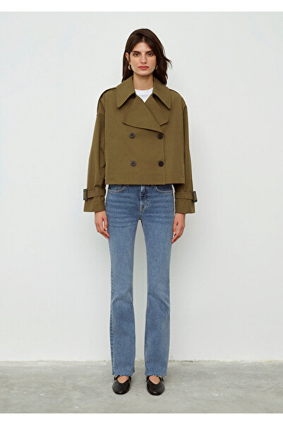 Mavi 1110376 -71592 Model Khaki Short Trench Coat