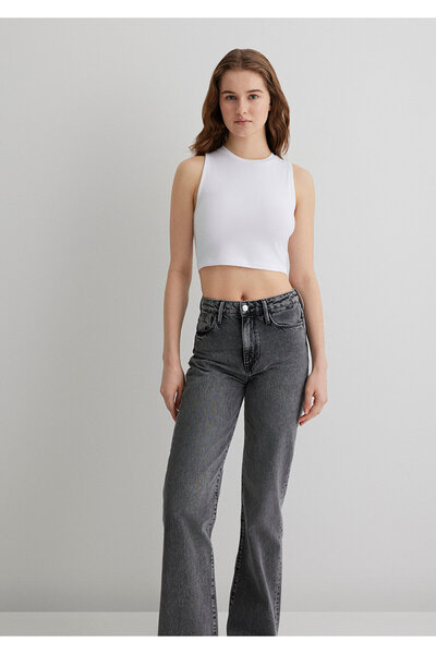 Mavi Lux Touch White Basic Modal Undershirt Crop / Short Cut 1610786 -620