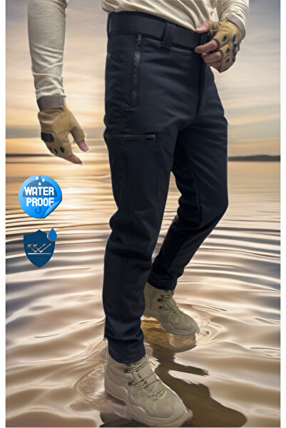 Polviton Softshell Men's Cargo Pants with Fleece Inside, Waterproof and Windproof, Thick Winter Pants