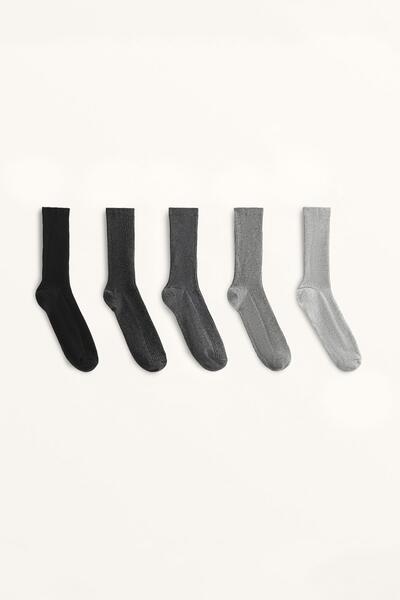 Oysho 5 pairs of cotton blend classic socks