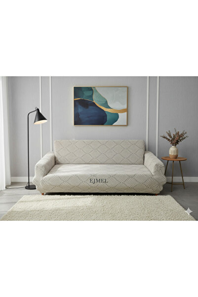 EJMEL غطاء أريكة جاكار، غطاء سرير قابل للتحويل إلى أريكة، غطاء كنبة ثلاثي الأجزاء مرن ومرن، عالي الجودة ومقاوم للبقع