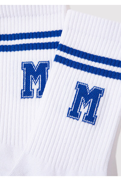 Mavi Logo Detailed White Socks 0911108 -620