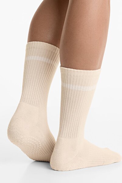 Oysho 2 pairs of classic cotton blend yoga and Pilates socks