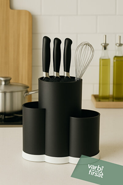 Varbifırsat Countertop Cutlery Organizer – Multi-Purpose Knife Stand & Drying Rack