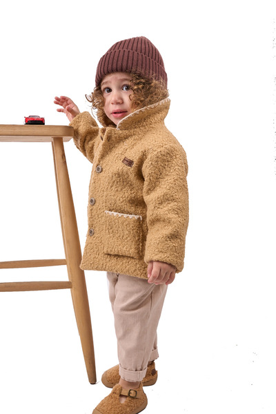 Mumenim Waterproof and Windproof Baby Plush Coat - Lined Inside, Warm Baby Winter Coat for Girls and Boys