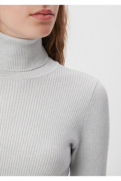 Mavi High Collar Gray Sweater Fitted / Close-fitting Cut 1710143-80196