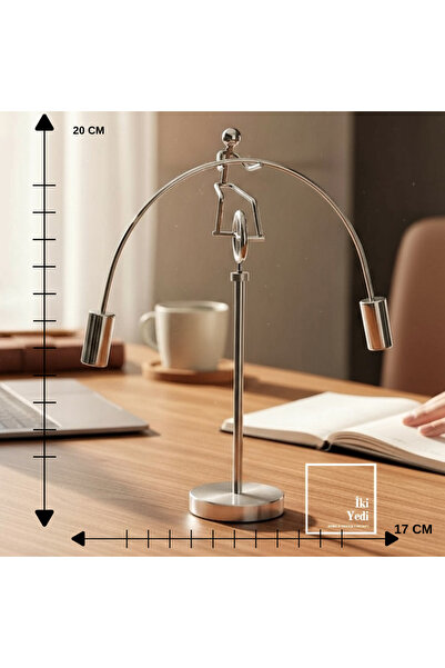 77 Newton Denge Adam Metal Balans Figürü – Dekoratif Masaüstü Ofis Aksesuarı ...