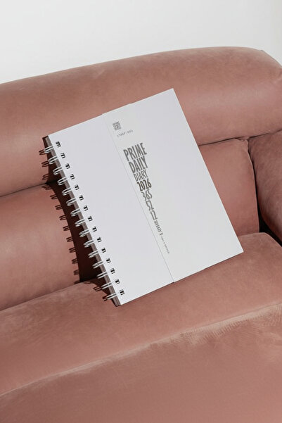 Lemsstudio Prime White Beyaz 2026 Spiralli Tarihli Sert Kapak Günlük Ajanda