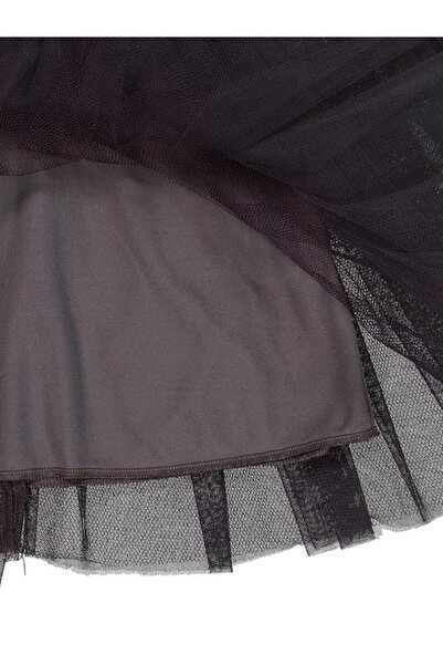 Civil Girls 6-9 Years Old Dress with Bow - Gray 8-9 Years Old