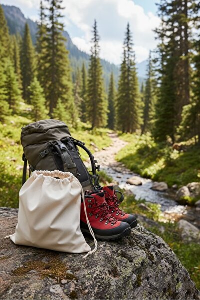 MiniStand Ham Bez Ayakkabı Saklama Kesesi 30x40 cm Büzgülü Seyahat ve Saklama...