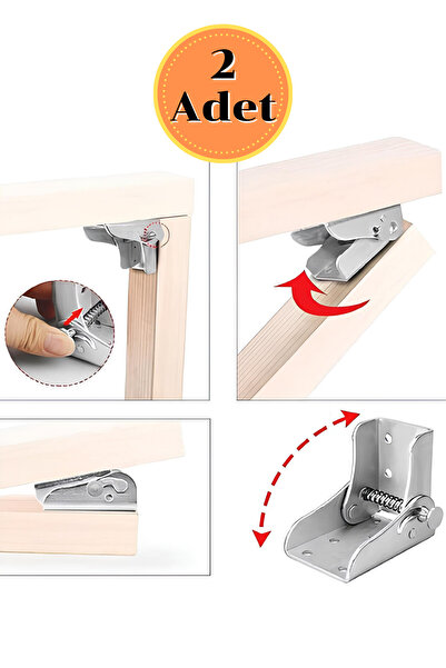 Şen Ticaret Çok Amaçlı Katlanır Masa Ayağı Aparatı-Mini Katlanabilir Konsol Ayak (2 adet)