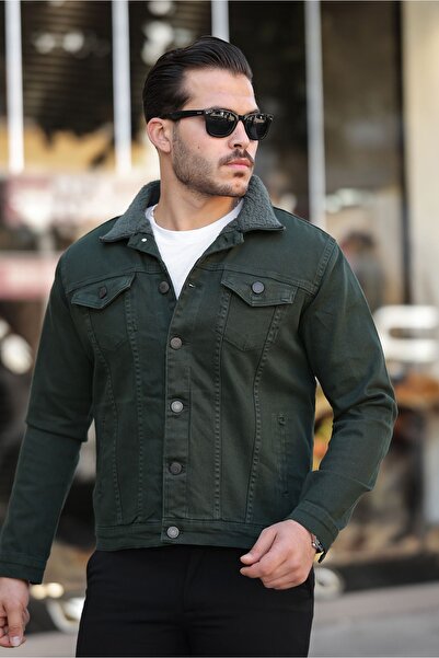 comstar Men's Fur Lined Denim Jacket