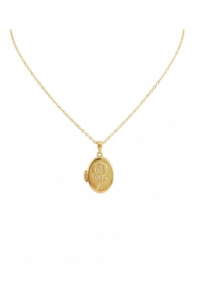 Ra jewels 925 Ayar Gümüş Madalyon Kapaklı Kolye