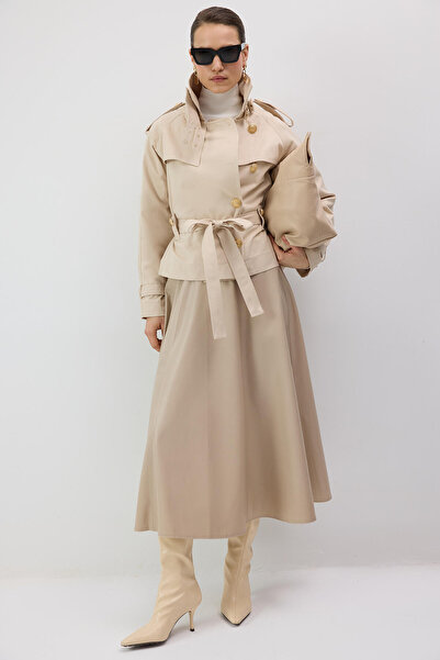 Touché Privé Fluffy Leather Skirt