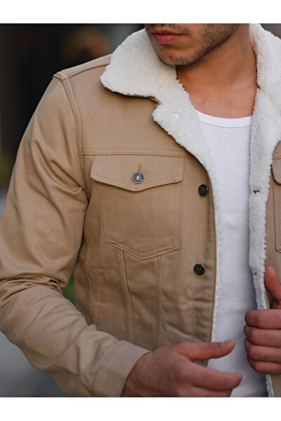 comstar Men's Fur Lined Denim Jacket