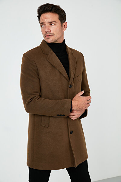 Buratti Ανδρικό παλτό με μονό γιακά με κουμπιά Slim Fit 5840098