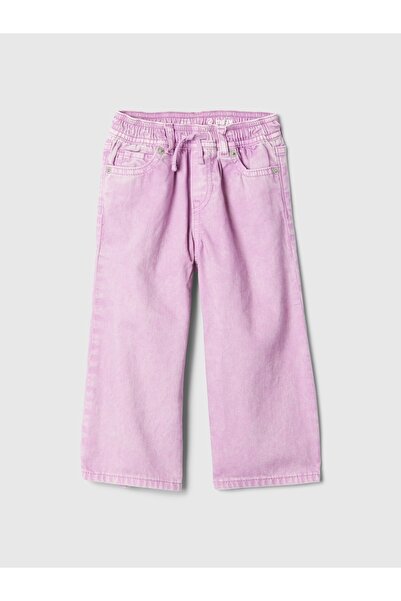 GAP Kız Bebek Pembe Bağcıklı Pull-On Baggy Jean Pantolon