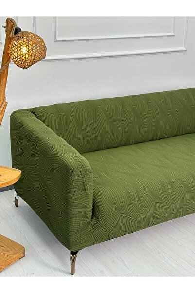 defnehome collection Kalın Krokan Kumaş Lastikli Kayma Yapmayan 3 Kişilik Tek...