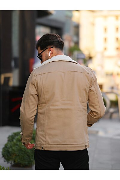 comstar Men's Fur Lined Denim Jacket