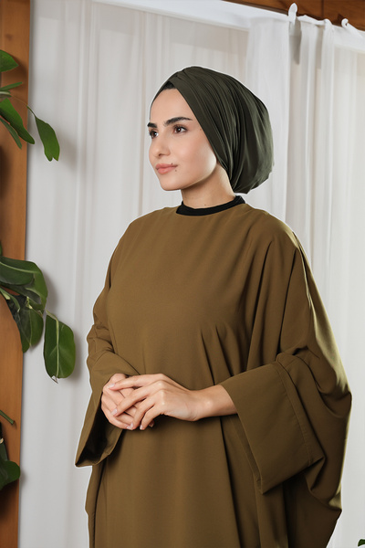 HÜRREM BONE كاكي ثنيات كاجوال حجاب بونيه ساندي برباط 2315_09