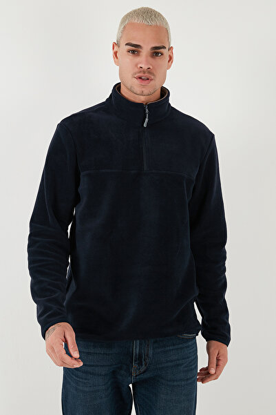 Buratti Slim Fit Anti-Pilling Non-Pilling Bato Collar Winter Fleece-Lined Fleece Men's Polar 5906001